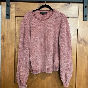 Love tree sweater size large. Chenille mauve